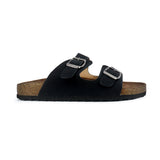 Sandalias flats Mirka negro para mujer