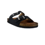 Sandalias flats Mirka negro para mujer