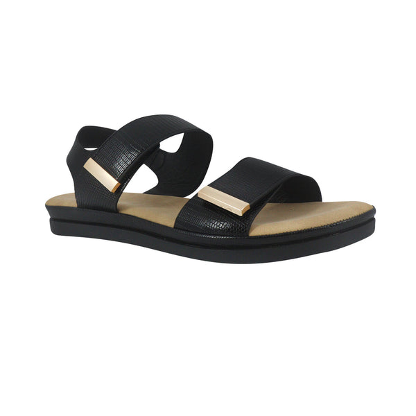 Sandalias flats Carlota negro para Mujer