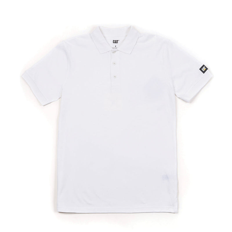 Camisa tipo polo blanca Essential para hombre