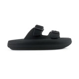 Sandalias flats Chunky negro para mujer