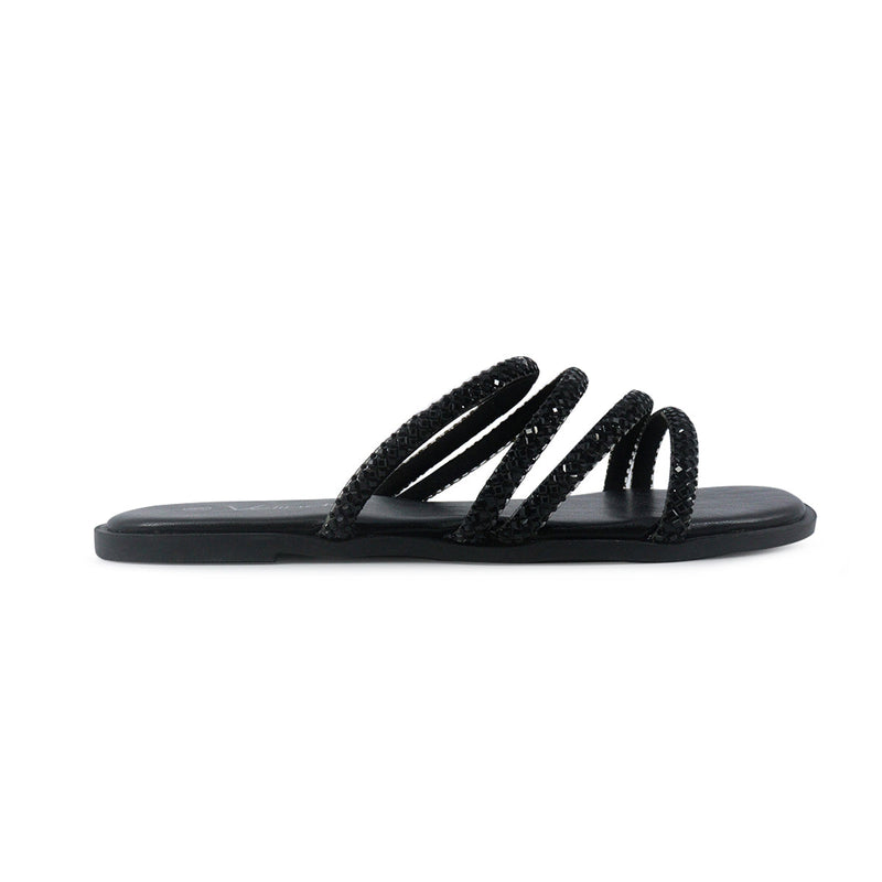 Sandalias flats Mady negro para Mujer