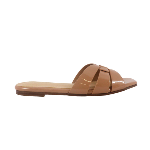 Sandalias slip on Dariana color nude para mujer