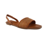 Sandalias flats Carissa color tan para mujer