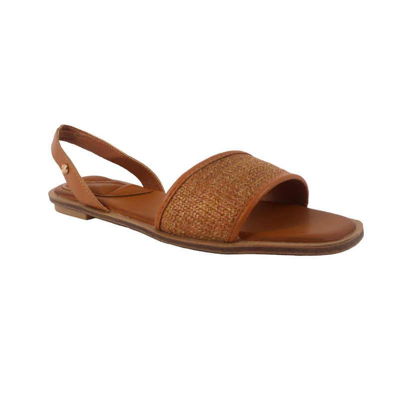 Sandalias flats Carissa color tan para mujer