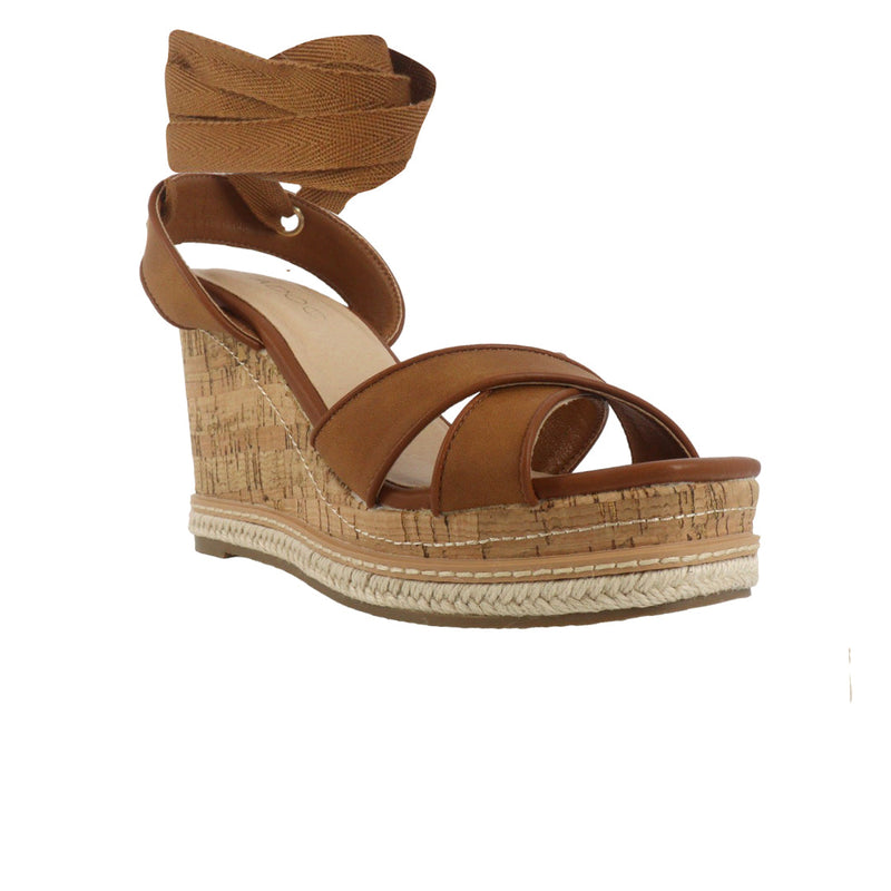 Sandalias de cuña Amidala color tan para mujer