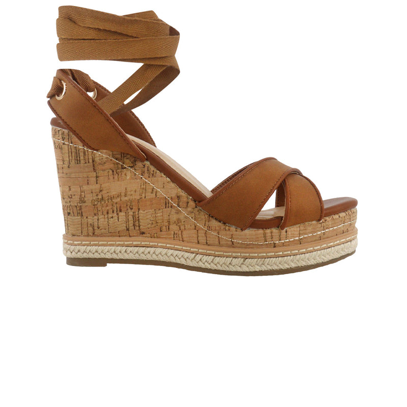 Sandalias de cuña Amidala color tan para mujer