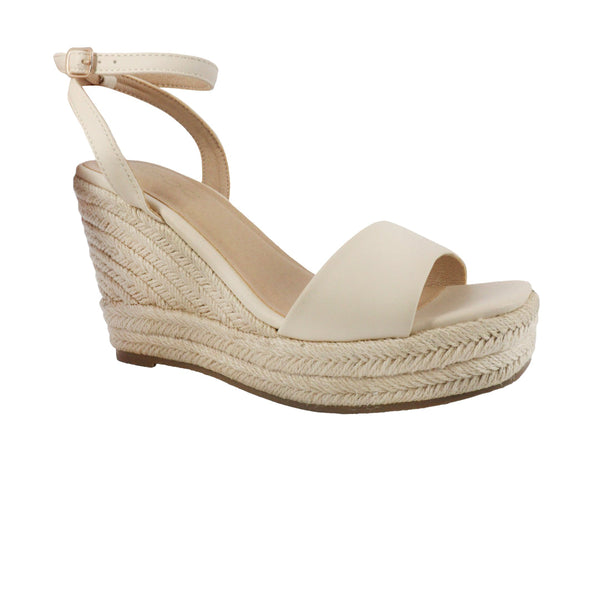 Sandalias de cuña Anitta color blanco para mujer