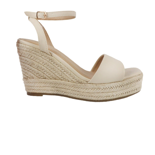 Sandalias de cuña Anitta color blanco para mujer