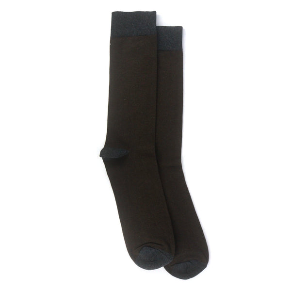 Calcetines Liso cafe para Hombre