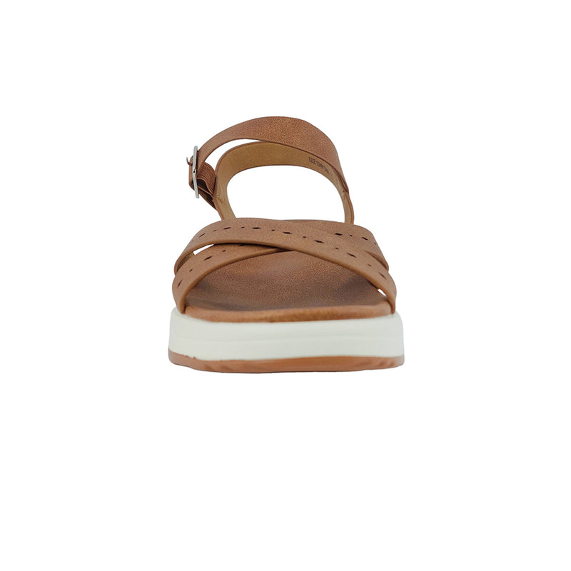 Sandalias flats Luz tan para mujer