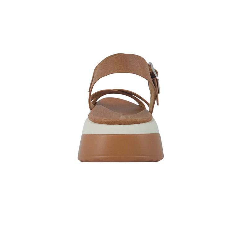 Sandalias flats Luz tan para mujer