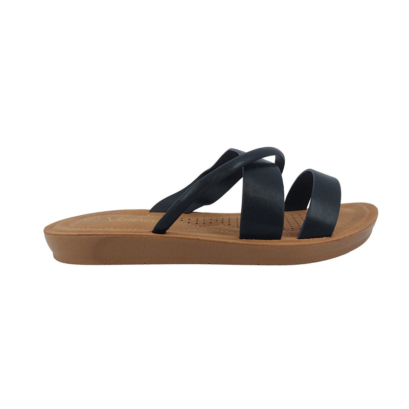 Sandalias flats Zonia negro para mujer