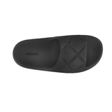 Sandalias flats Puffy negro para mujer