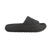 Sandalias flats Puffy negro para mujer