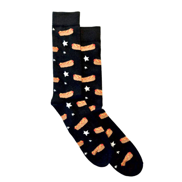 Calcetines Hot Dog color negro para unisex