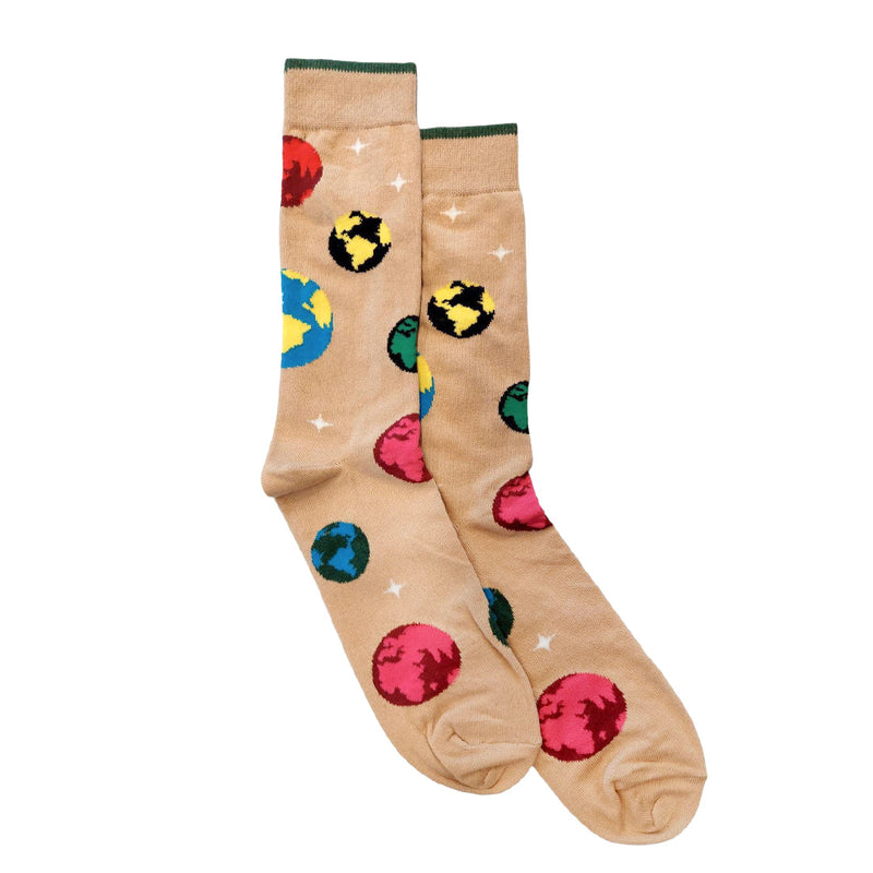 Calcetines Planetas color beige para unisex