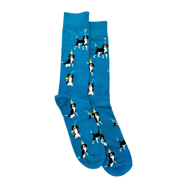 Calcetines Dog Hbd color azul para unisex