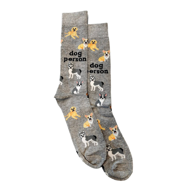 Calcetines Dog Person color gris para unisex