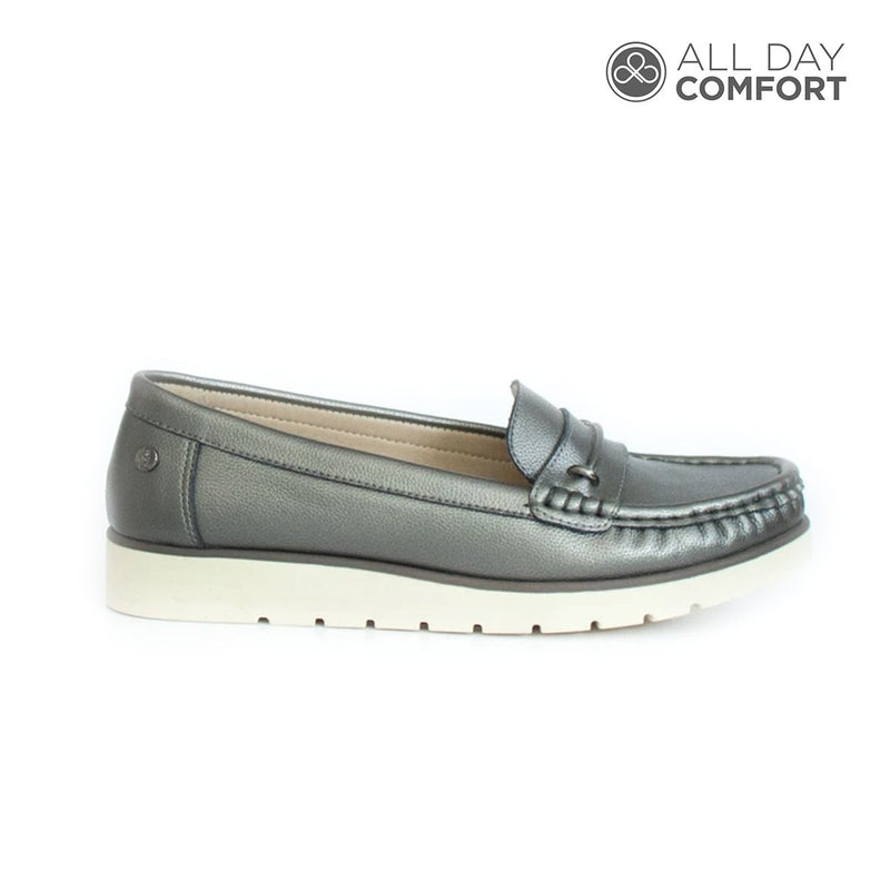 MOCASIN ANDREA- COLOR PEWTER