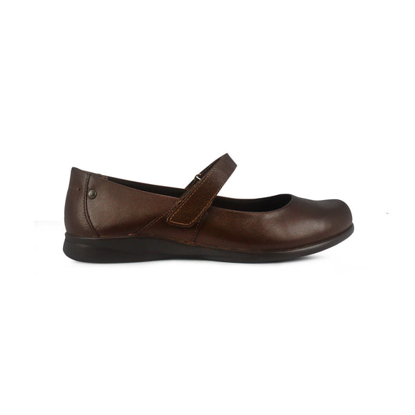 Balerinas Nicolette velcro cafe para Mujer